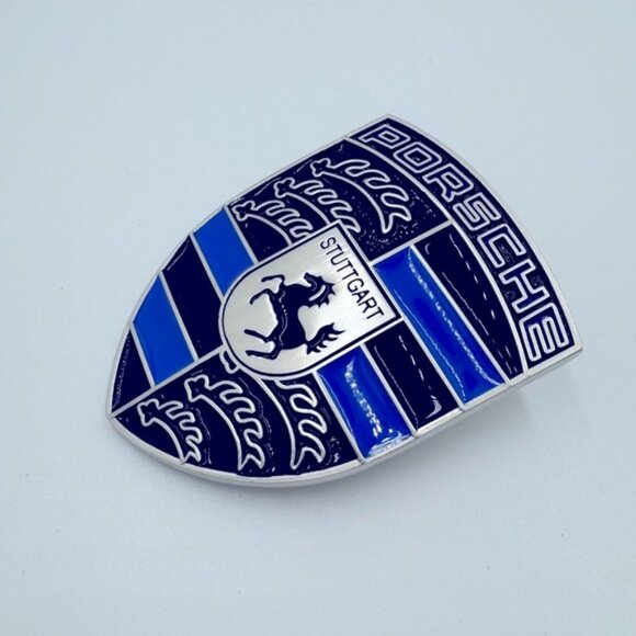NWT PORSCHE custom livery hood crest blue  livery custom let your car standout - Picture 2 of 4
